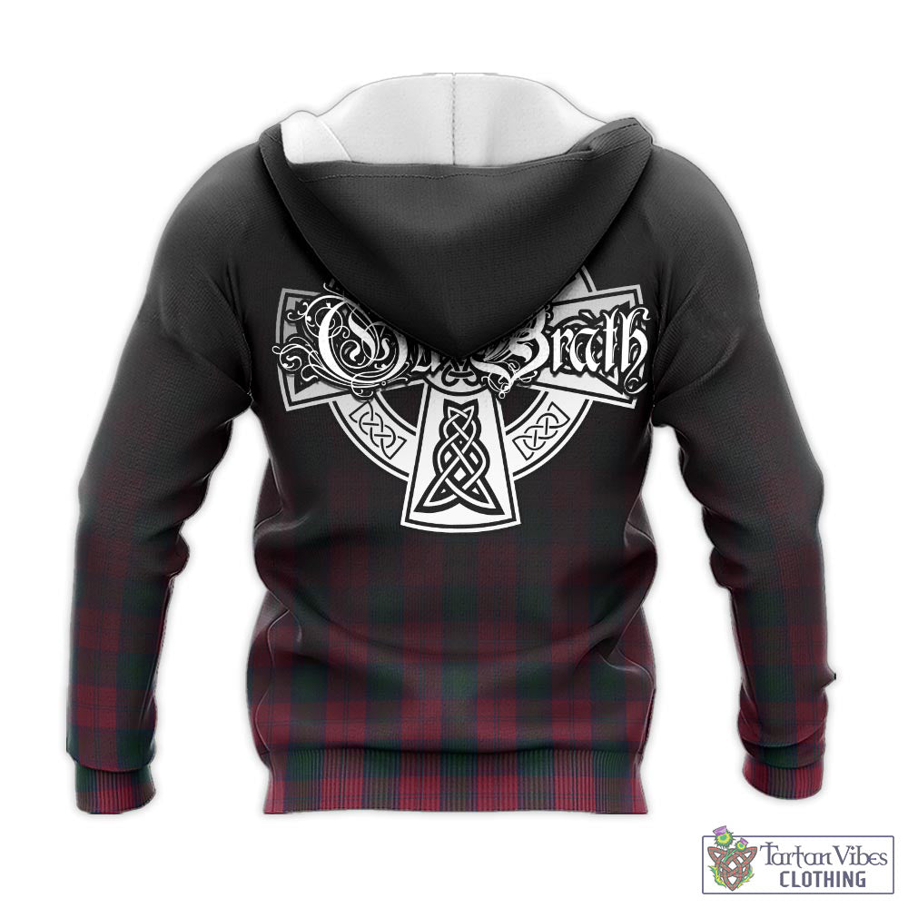 Tartan Vibes Clothing Lindsay Tartan Knitted Hoodie Featuring Alba Gu Brath Family Crest Celtic Inspired