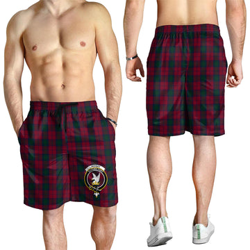 Lindsay Tartan Mens Shorts with Family Crest