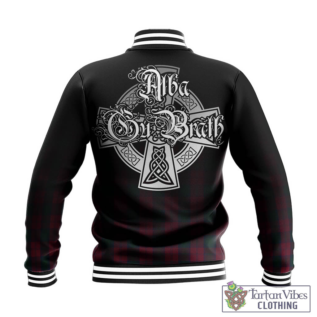 Tartan Vibes Clothing Lindsay Tartan Baseball Jacket Featuring Alba Gu Brath Family Crest Celtic Inspired