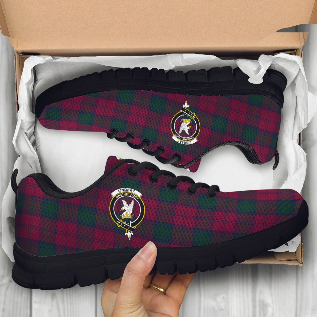 Lindsay Tartan Sneakers with Family Crest - Tartan Vibes Clothing