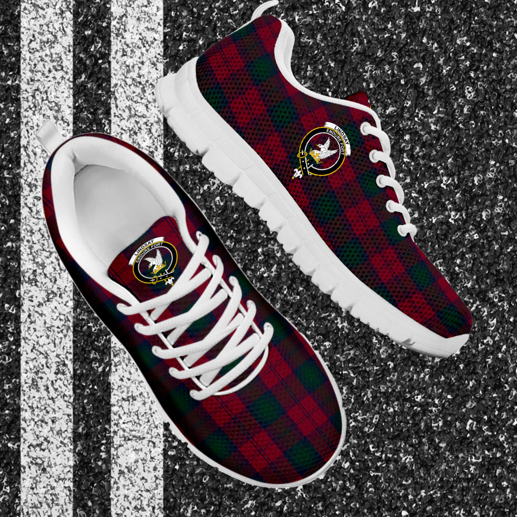 Lindsay Tartan Sneakers with Family Crest - Tartan Vibes Clothing