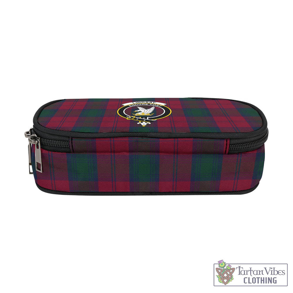 Tartan Vibes Clothing Lindsay Tartan Pen and Pencil Case with Family Crest