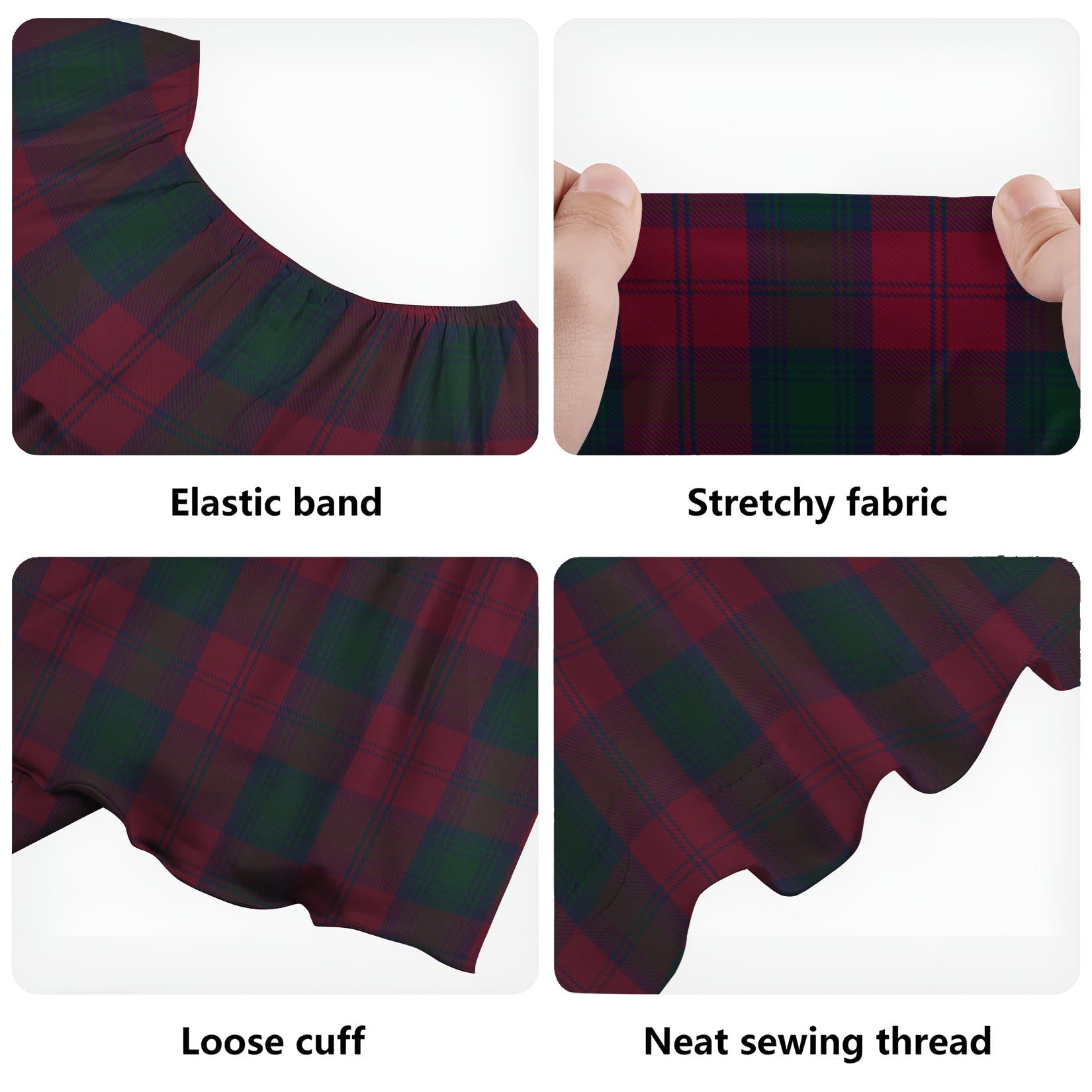 Lindsay Tartan Off Shoulder Long Dress - Tartanvibesclothing