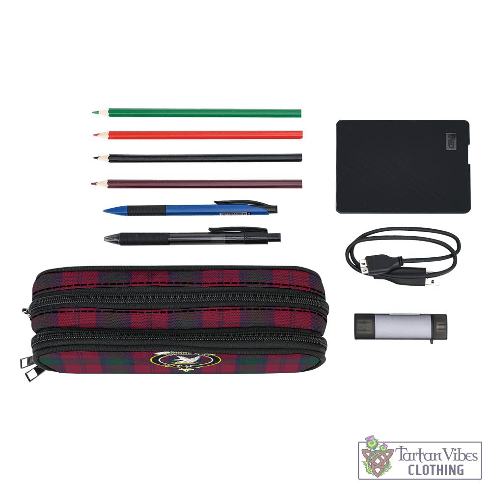 Tartan Vibes Clothing Lindsay Tartan Pen and Pencil Case with Family Crest