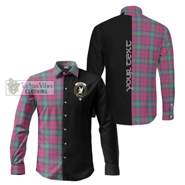 Lindsay Ancient Tartan Long Sleeve Button Shirt with Family Crest and Half Of Me Style