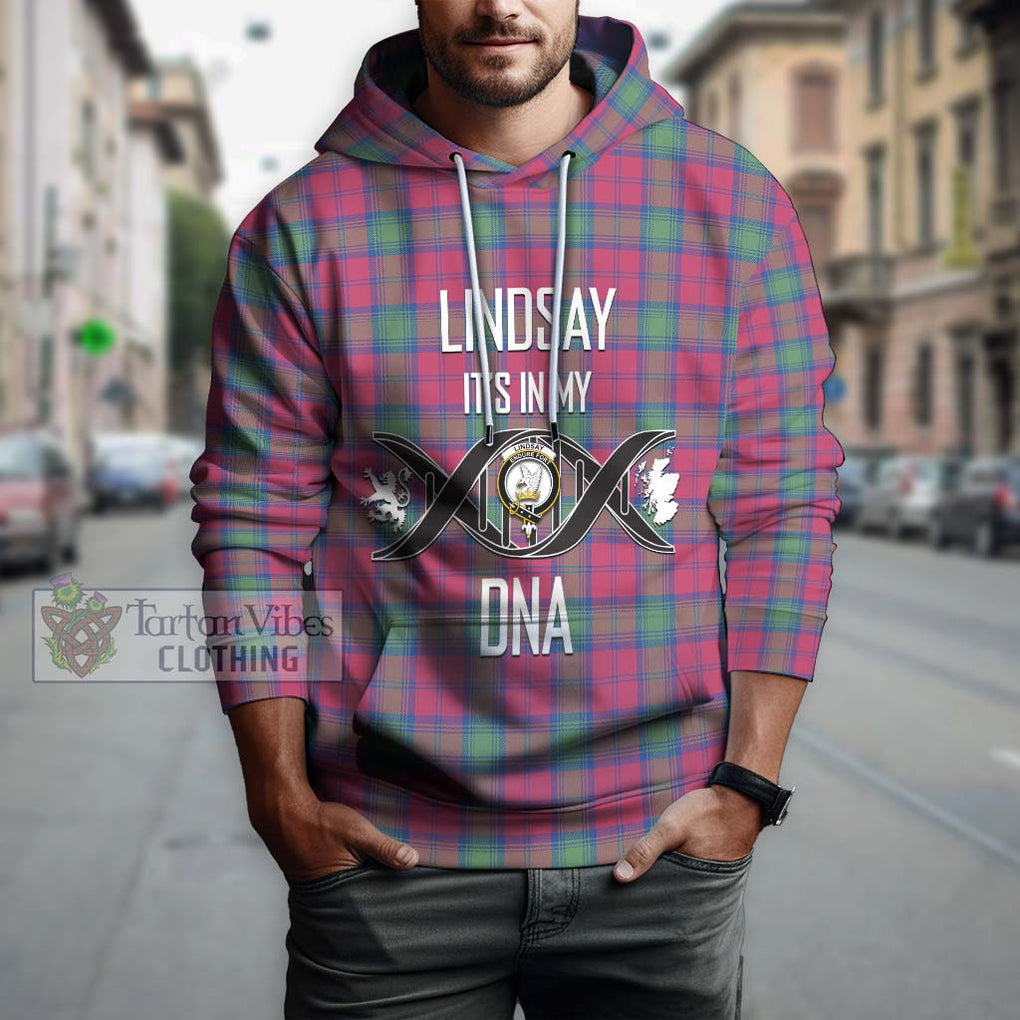 Lindsay Ancient Tartan Hoodie with Family Crest DNA In Me Style Pullover Hoodie - Tartanvibesclothing Shop