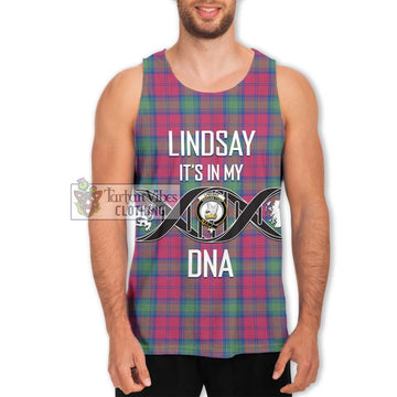 Lindsay Ancient Tartan Men's Tank Top with Family Crest DNA In Me Style