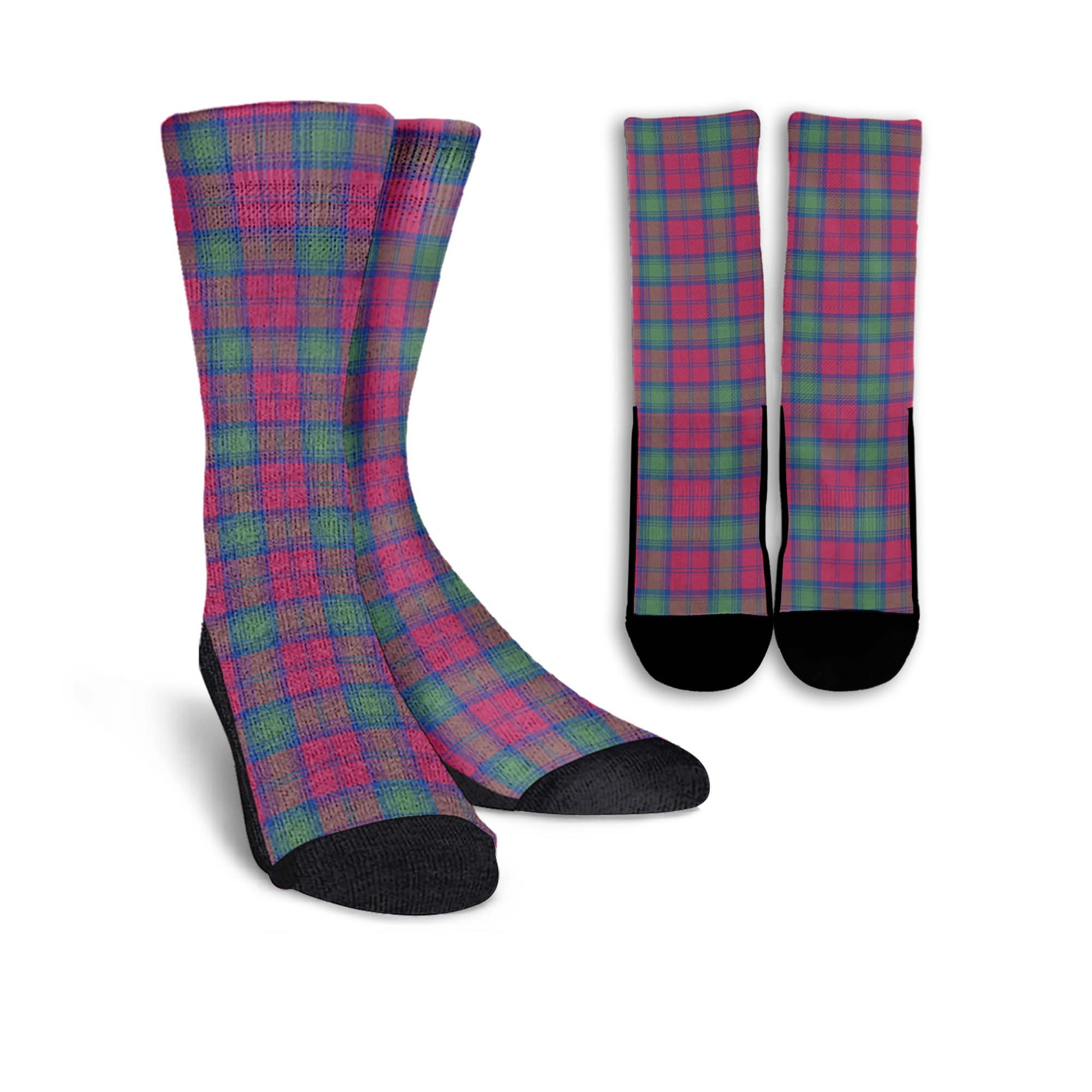 Lindsay Ancient Tartan Crew Socks - Tartanvibesclothing