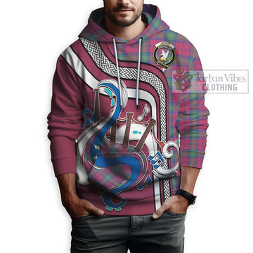 Lindsay Ancient Tartan Hoodie with Epic Bagpipe Style