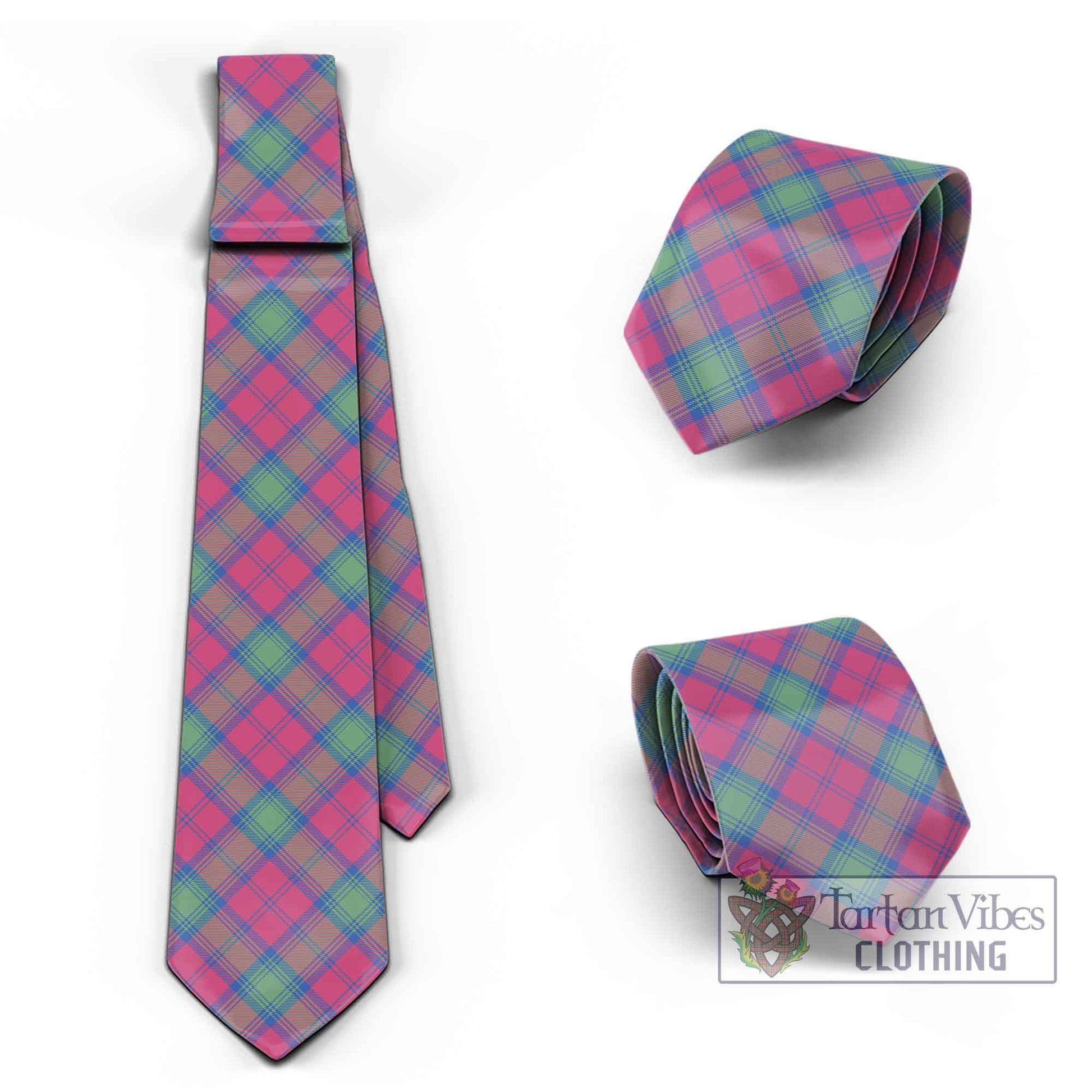 Tartan Vibes Clothing Lindsay Ancient Tartan Classic Necktie Cross Style