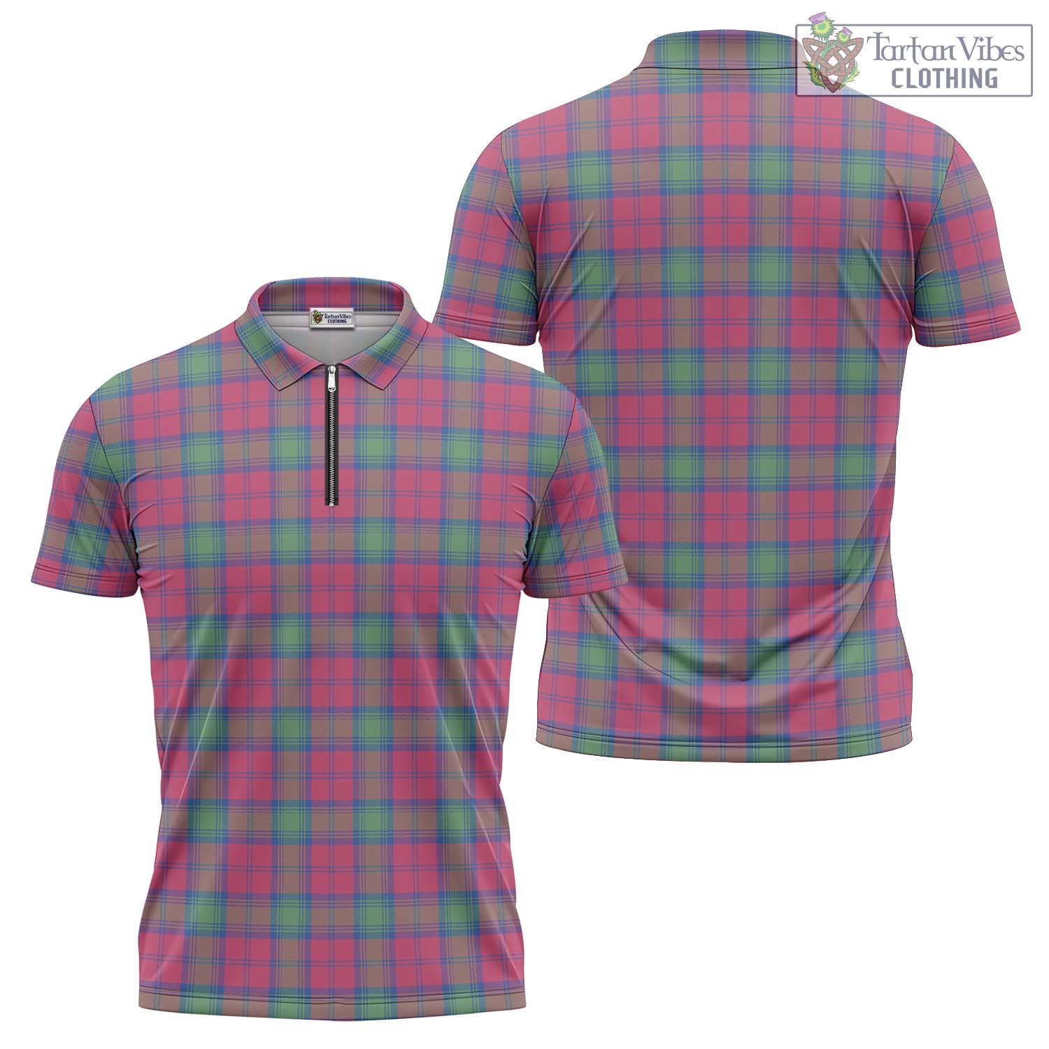 Tartan Vibes Clothing Lindsay Ancient Tartan Zipper Polo Shirt