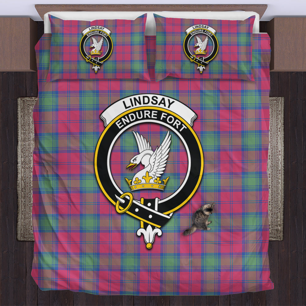 lindsay-ancient-tartan-bedding-set-with-family-crest