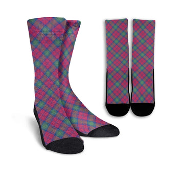 Lindsay Ancient Tartan Crew Socks Cross Style