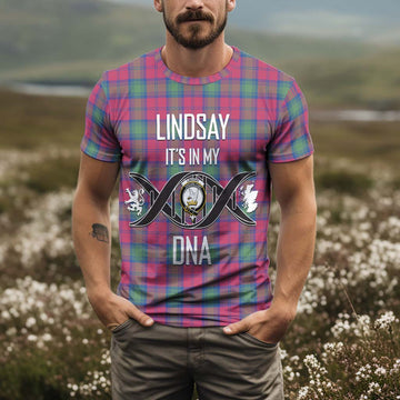 Lindsay Ancient Tartan T-Shirt with Family Crest DNA In Me Style