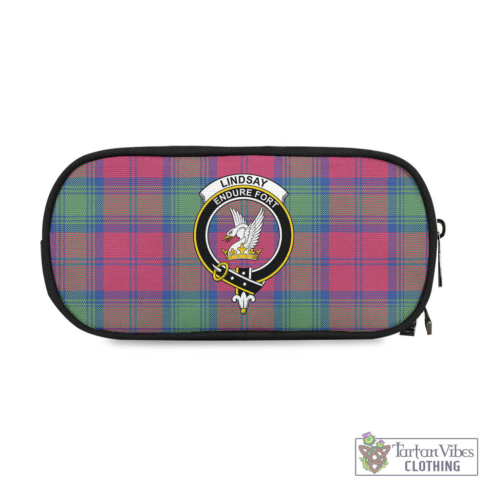 Tartan Vibes Clothing Lindsay Ancient Tartan Pen and Pencil Case with Family Crest