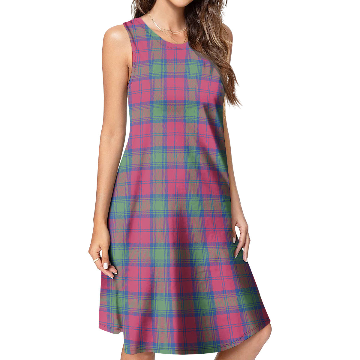 Lindsay Ancient Tartan Womens Casual Dresses - Tartanvibesclothing