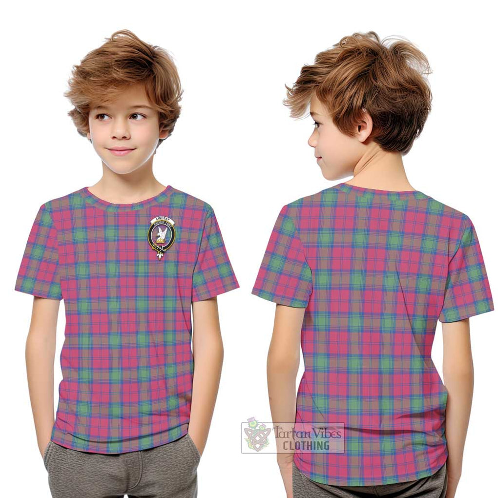 Lindsay Ancient Tartan Kid T-Shirt with Family Crest Youth XL Size14 - Tartanvibesclothing Shop