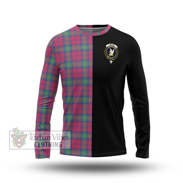 Lindsay Ancient Tartan Long Sleeve T-Shirt with Family Crest and Half Of Me Style