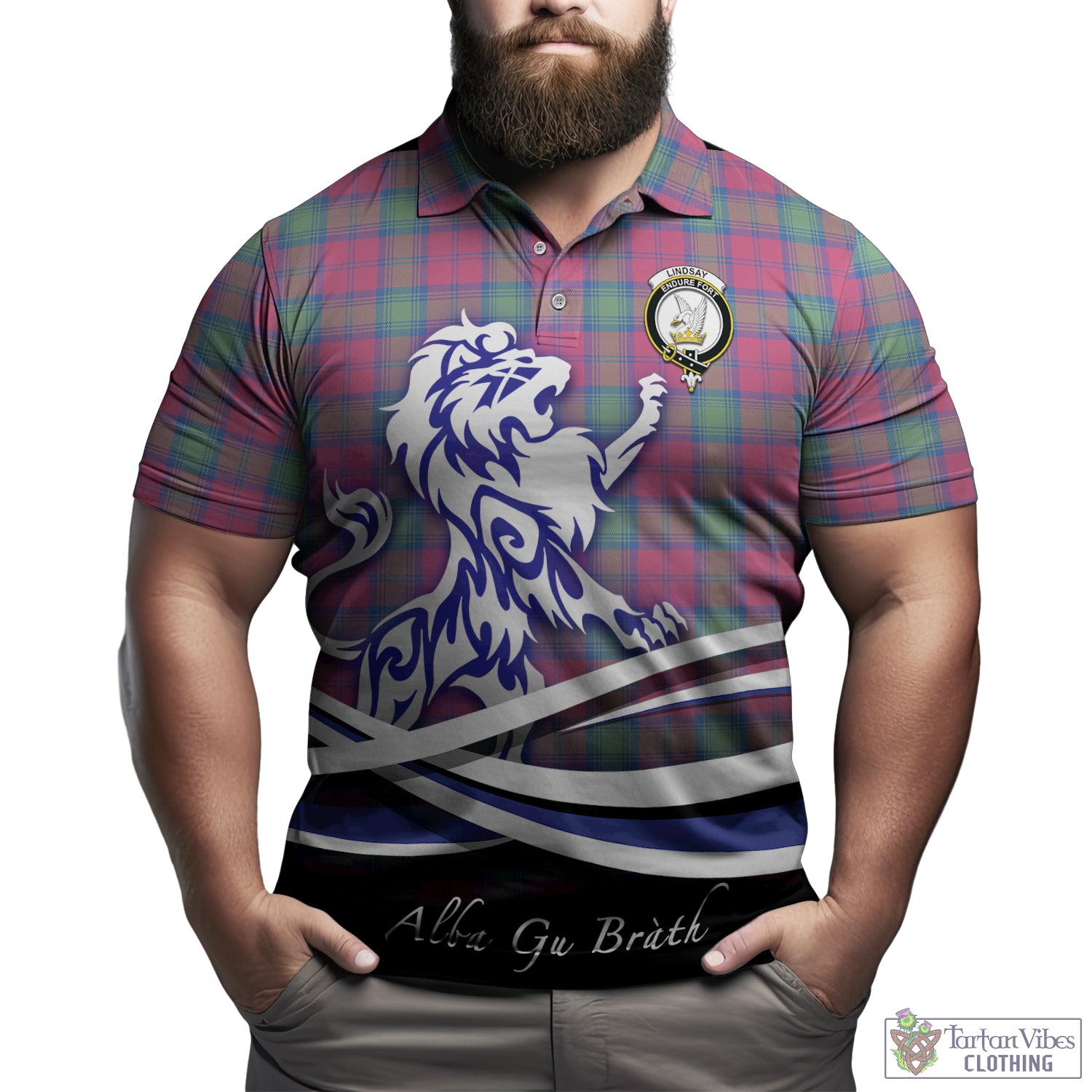 lindsay-ancient-tartan-polo-shirt-with-alba-gu-brath-regal-lion-emblem