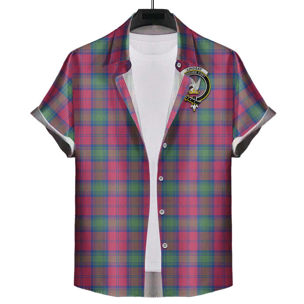 lindsay-ancient-tartan-short-sleeve-button-down-shirt-with-family-crest