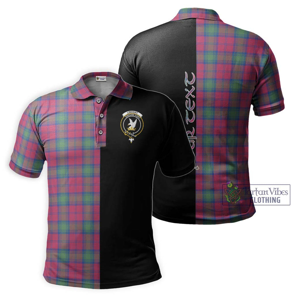 Lindsay Ancient Tartan Polo Shirt with Family Crest and Half Of Me Style Kid - Tartanvibesclothing Shop