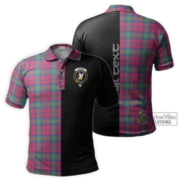 Lindsay Ancient Tartan Polo Shirt with Family Crest and Half Of Me Style