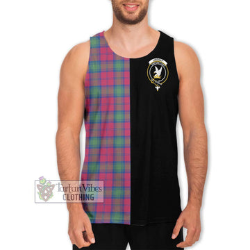 Lindsay Ancient Tartan Men's Tank Top with Family Crest and Half Of Me Style