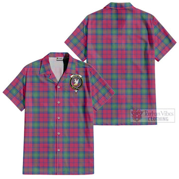 Lindsay Ancient Tartan Cotton Hawaiian Shirt with Family Crest