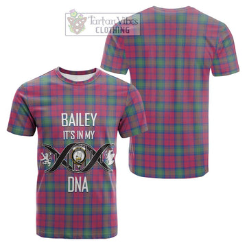 Lindsay Ancient Tartan Cotton T-shirt with Family Crest DNA In Me Style