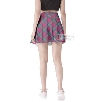 Lindsay Ancient Tartan Women's Plated Mini Skirt Cross Style