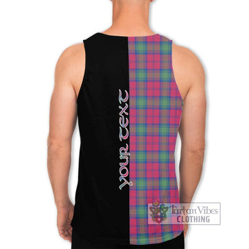 Lindsay Ancient Tartan Men's Tank Top with Family Crest and Half Of Me Style