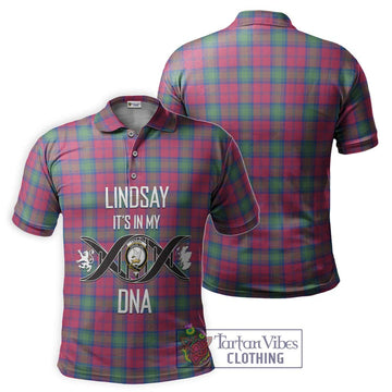 Lindsay Ancient Tartan Polo Shirt with Family Crest DNA In Me Style