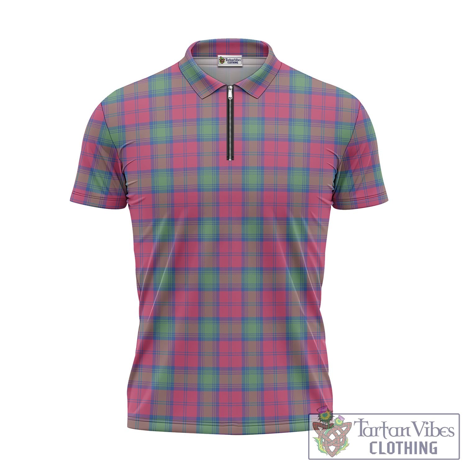 Tartan Vibes Clothing Lindsay Ancient Tartan Zipper Polo Shirt