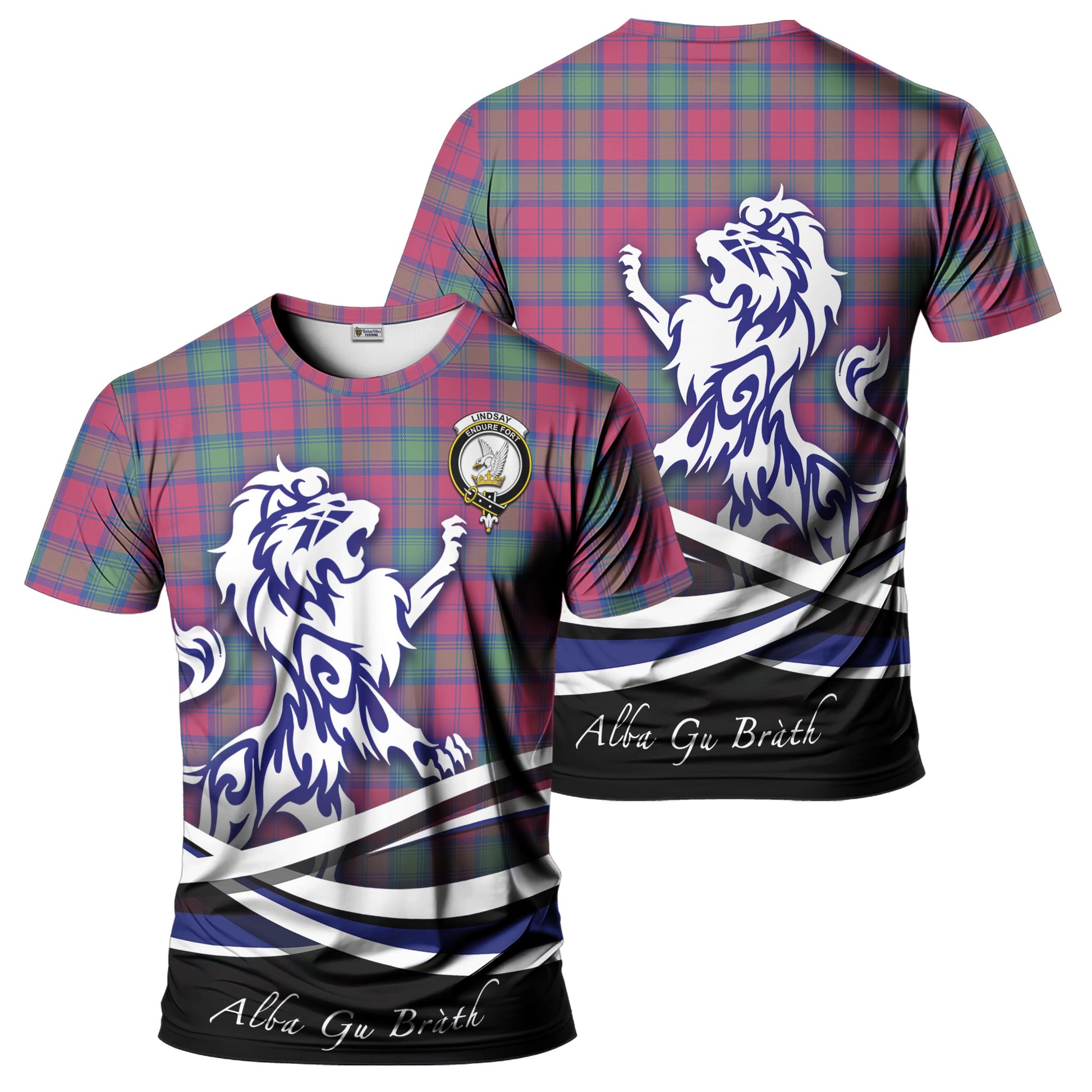 lindsay-ancient-tartan-t-shirt-with-alba-gu-brath-regal-lion-emblem