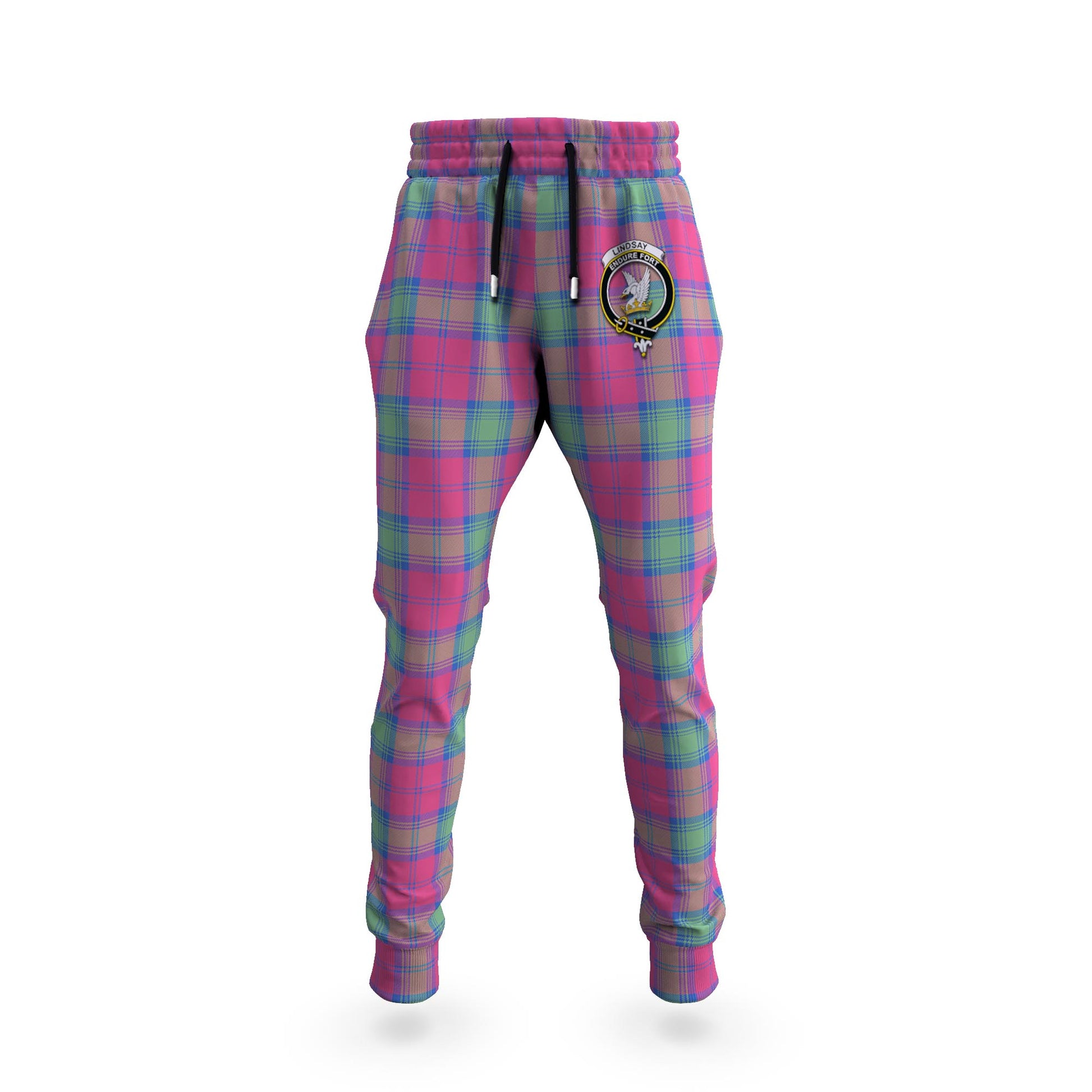 Lindsay Ancient Tartan Joggers Pants with Family Crest 5XL - Tartan Vibes Clothing