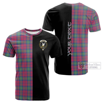 Lindsay Ancient Tartan Cotton T-shirt with Family Crest and Half Of Me Style