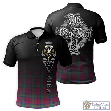 Lindsay Ancient Tartan Polo Shirt Featuring Alba Gu Brath Family Crest Celtic Inspired