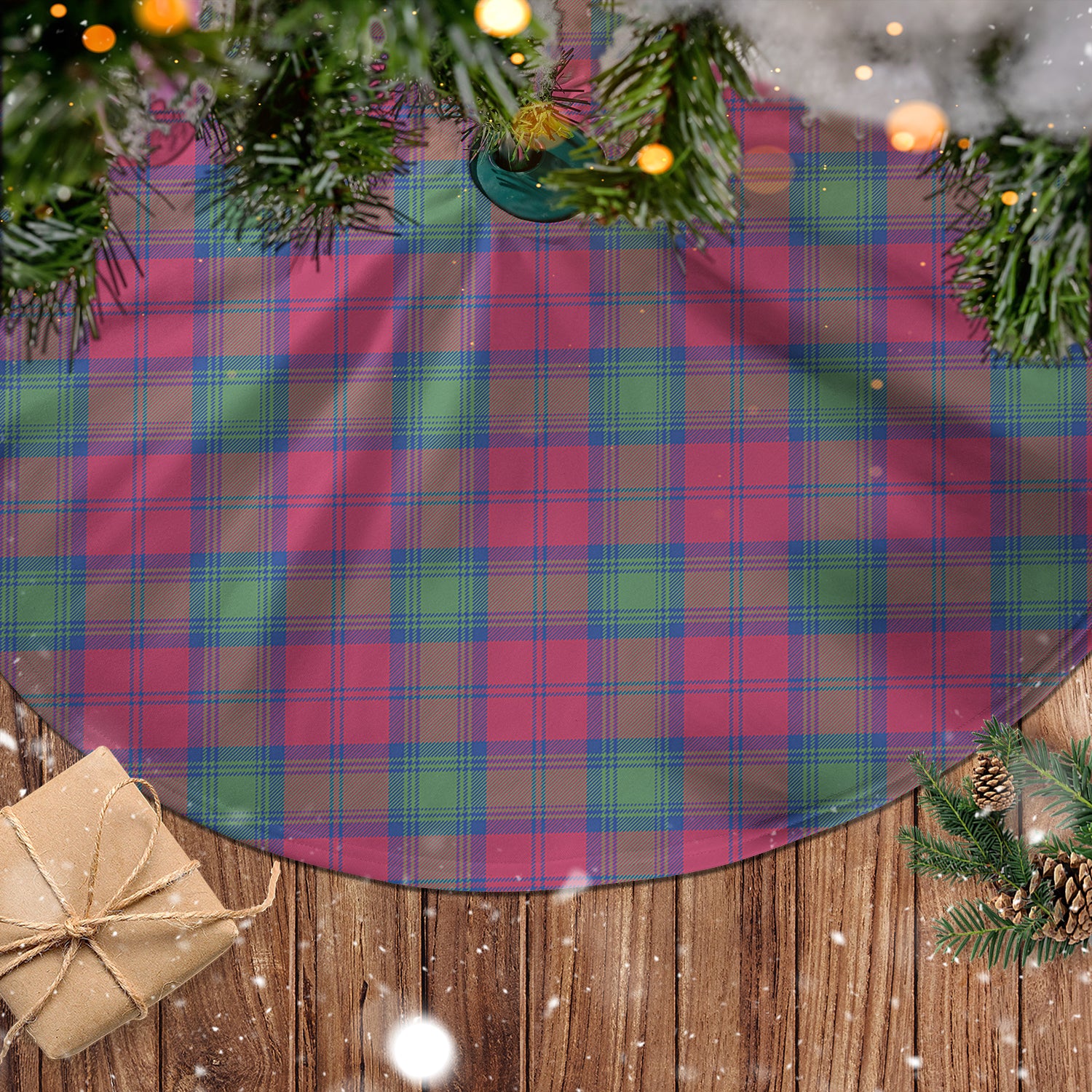 Lindsay Ancient Tartan Christmas Tree Skirt - Tartanvibesclothing