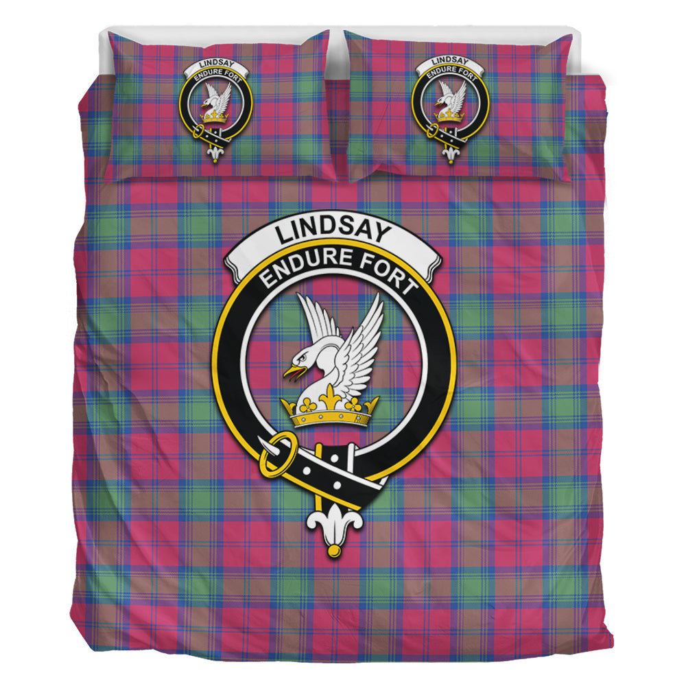 lindsay-ancient-tartan-bedding-set-with-family-crest