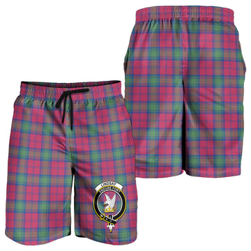 Lindsay Ancient Tartan Mens Shorts with Family Crest