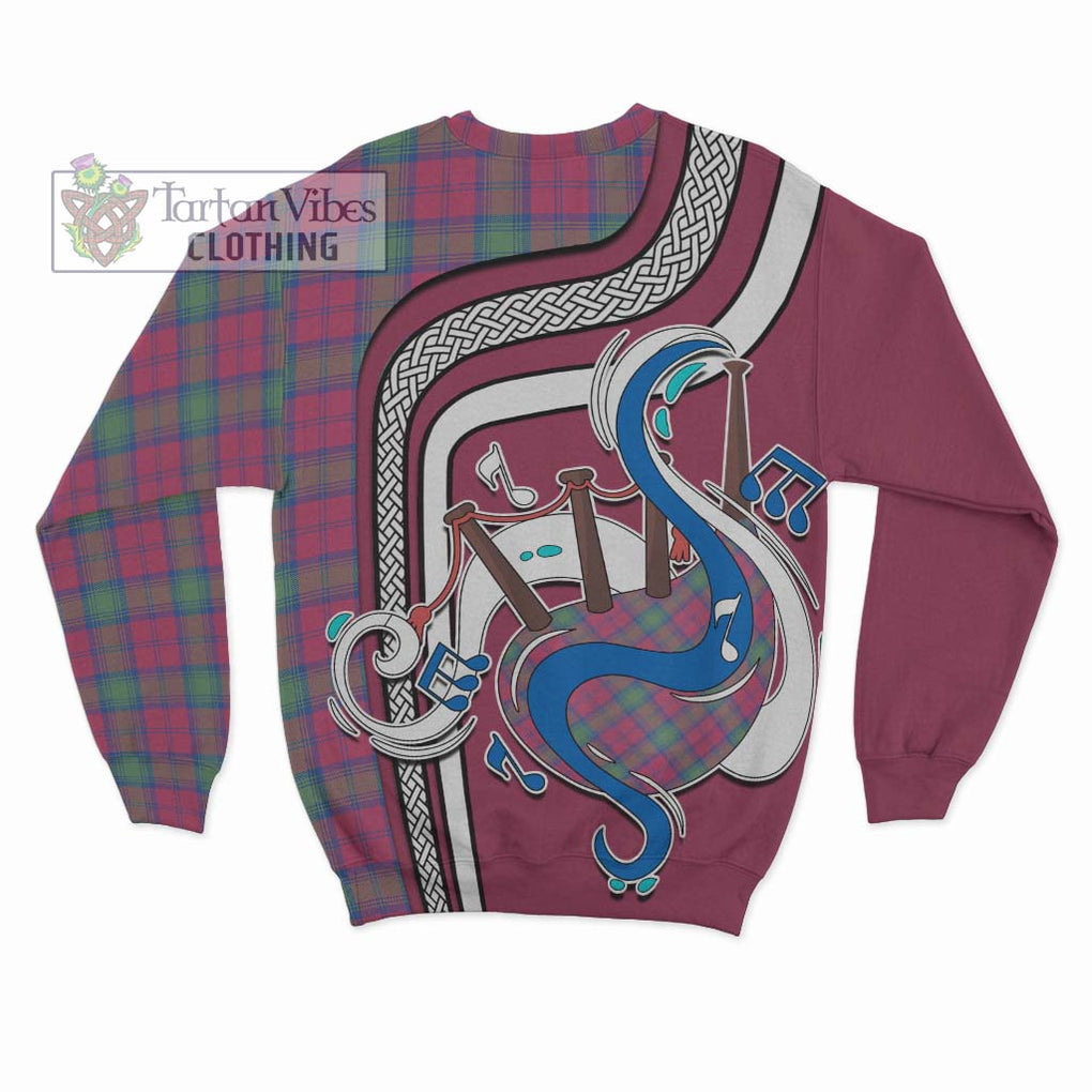 Tartan Vibes Clothing Lindsay Ancient Tartan Sweatshirt with Epic Bagpipe Style