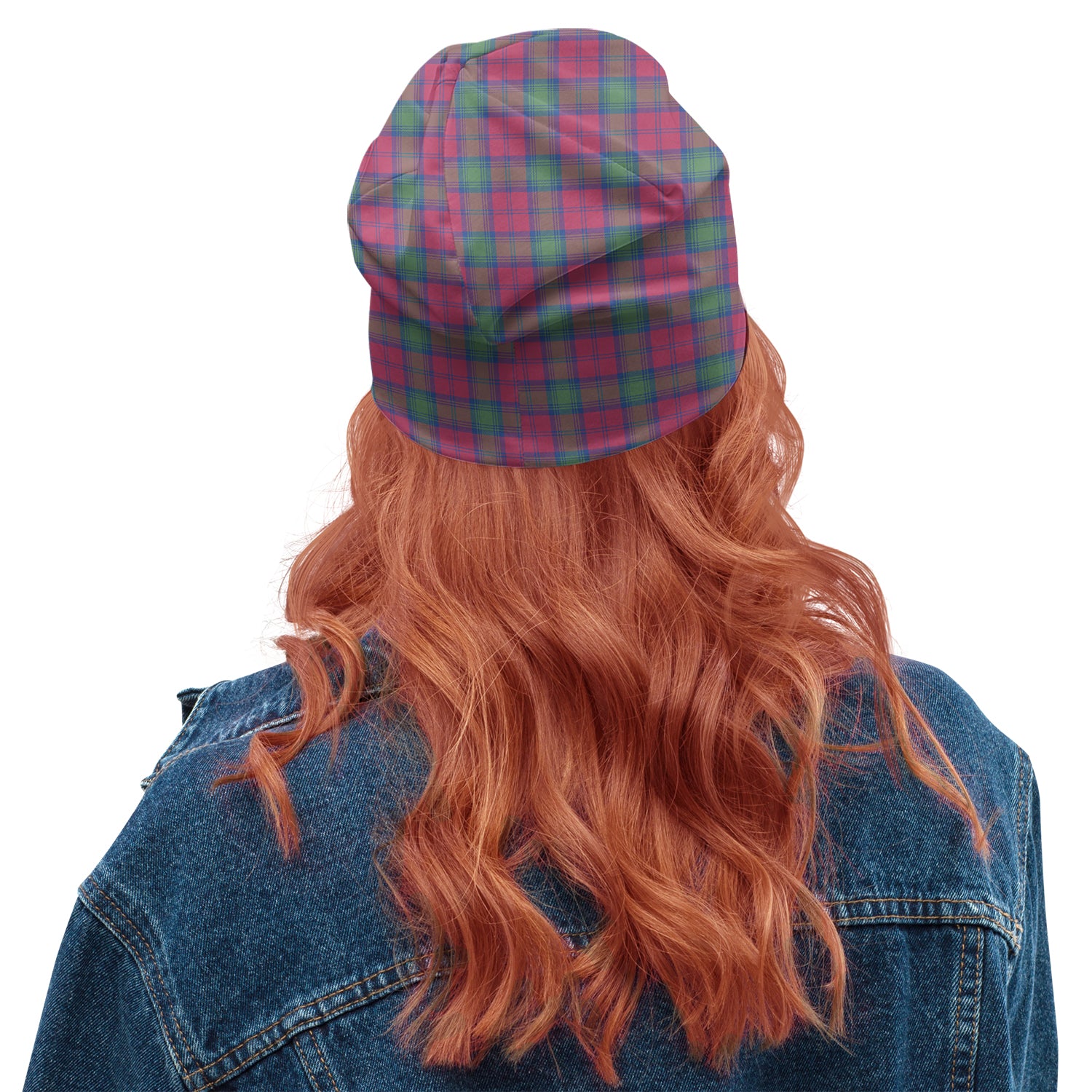 Lindsay Ancient Tartan Beanies Hat with Family Crest - Tartan Vibes Clothing