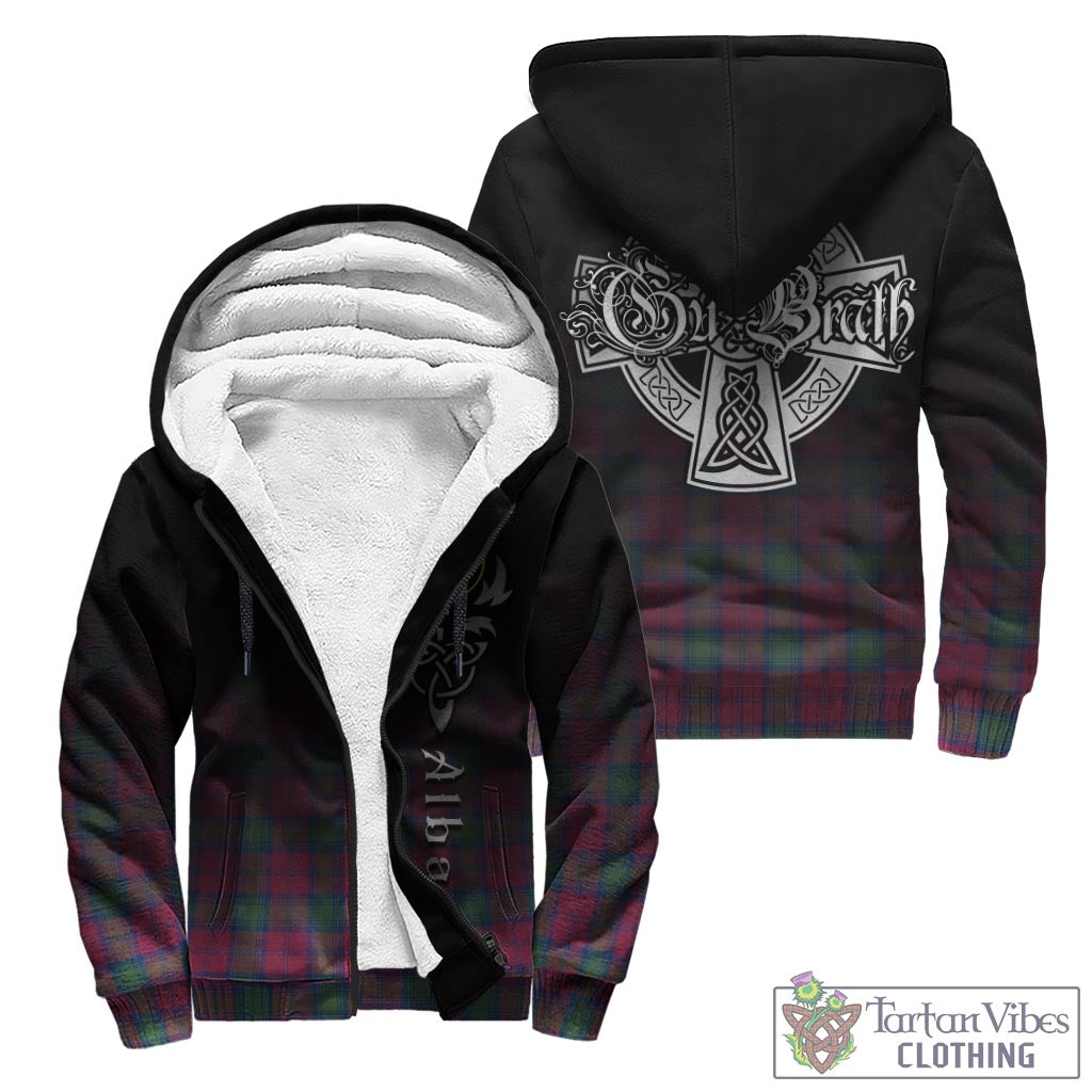 Tartan Vibes Clothing Lindsay Ancient Tartan Sherpa Hoodie Featuring Alba Gu Brath Family Crest Celtic Inspired