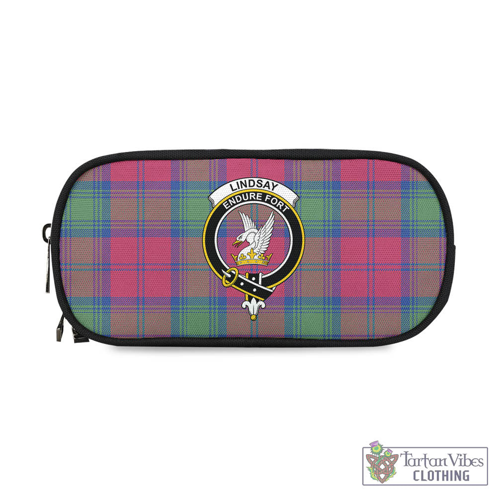 Tartan Vibes Clothing Lindsay Ancient Tartan Pen and Pencil Case with Family Crest