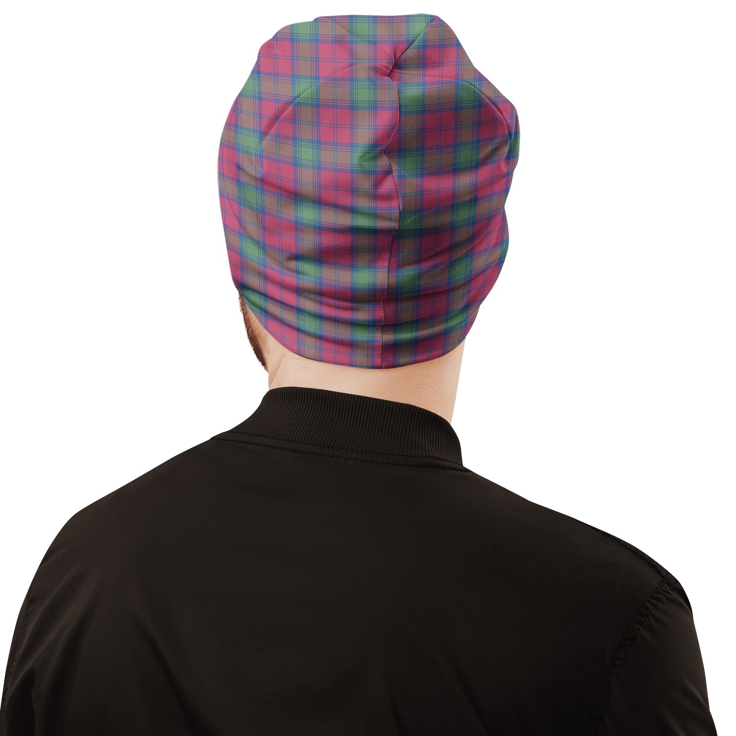 Lindsay Ancient Tartan Beanies Hat with Family Crest - Tartan Vibes Clothing