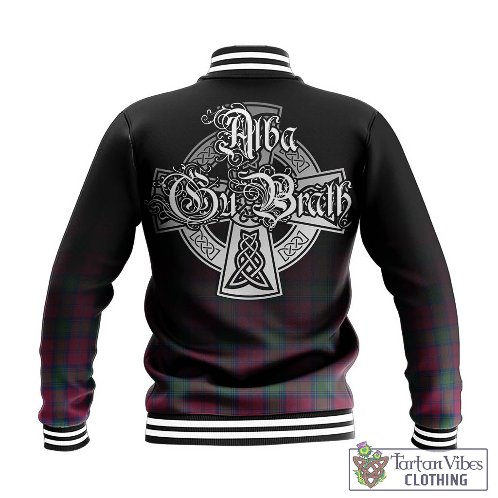 Tartan Vibes Clothing Lindsay Ancient Tartan Baseball Jacket Featuring Alba Gu Brath Family Crest Celtic Inspired