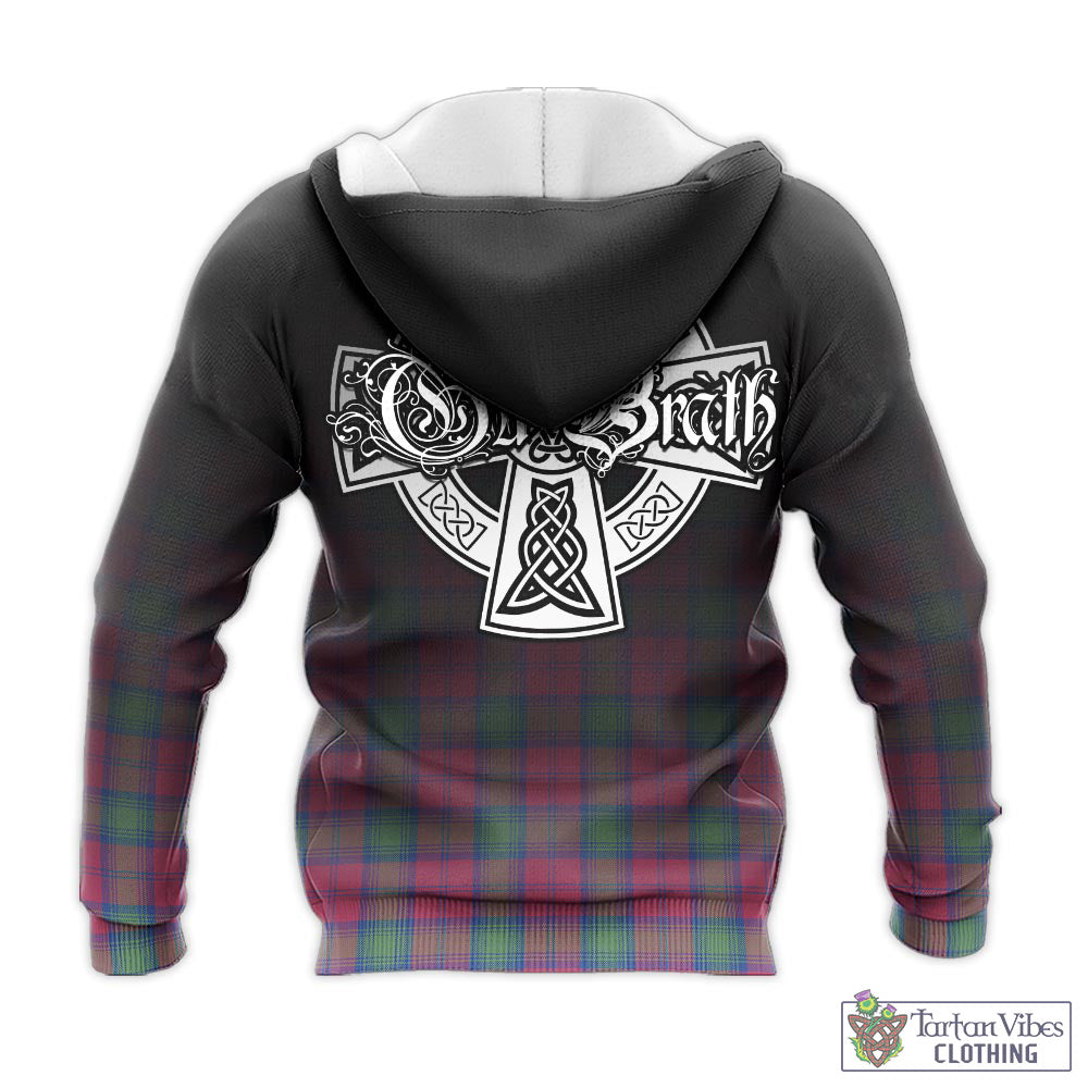 Tartan Vibes Clothing Lindsay Ancient Tartan Knitted Hoodie Featuring Alba Gu Brath Family Crest Celtic Inspired