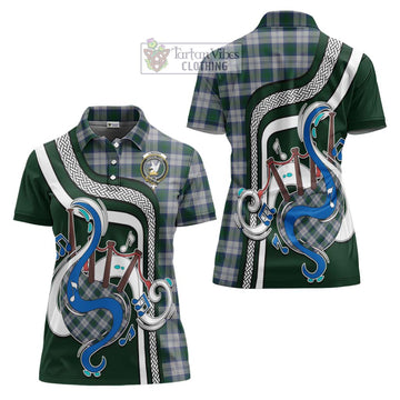 Lindsay Dress Tartan Women's Polo Shirt with Epic Bagpipe Style