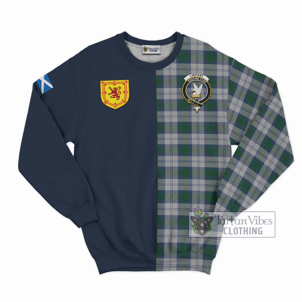 Tartan Vibes Clothing Lindsay Dress Tartan Sweatshirt with Scottish Lion Royal Arm Half Style