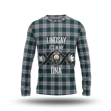 Lindsay Dress Tartan Long Sleeve T-Shirt with Family Crest DNA In Me Style